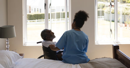 staff and the patient in the room
